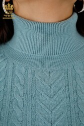 14GG Corespun Produced Knitwear Sweater Turtleneck Women's Clothing Manufacturer - 30242 | Real Textile - Thumbnail