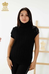 14GG Corespun Produced Knitwear Sweater Turtleneck Women's Clothing Manufacturer - 30242 | Real Textile - Thumbnail