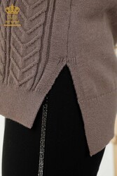 14GG Corespun Produced Knitwear Sweater Turtleneck Women's Clothing Manufacturer - 30242 | Real Textile - Thumbnail