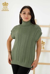 14GG Corespun Produced Knitwear Sweater Turtleneck Women's Clothing Manufacturer - 30242 | Real Textile - Thumbnail