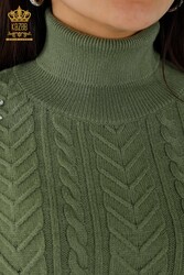 14GG Corespun Produced Knitwear Sweater Turtleneck Women's Clothing Manufacturer - 30242 | Real Textile - Thumbnail