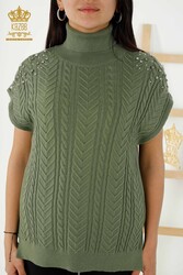 14GG Corespun Produced Knitwear Sweater Turtleneck Women's Clothing Manufacturer - 30242 | Textiles reales - Thumbnail