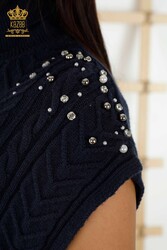 14GG Corespun Produced Knitwear Sweater Turtleneck Women's Clothing Manufacturer - 30242 | Textiles reales - Thumbnail
