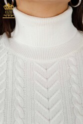 14GG Corespun Produced Knitwear Sweater Turtleneck Women's Clothing Manufacturer - 30242 | Textiles reales - Thumbnail