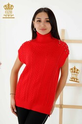 14GG Corespun Produced Knitwear Sweater Turtleneck Women's Clothing Manufacturer - 30242 | Textiles reales - Thumbnail