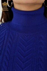 14GG Corespun Produced Knitwear Sweater Turtleneck Women's Clothing Manufacturer - 30242 | Textiles reales - Thumbnail