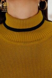 14GG Corespun Produced Knitwear Turtleneck Vêtements pour femmes - 30229 | Vrai textile - Thumbnail