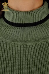 14GG Corespun Produced Knitwear Turtleneck Vêtements pour femmes - 30229 | Vrai textile - Thumbnail