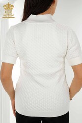 14GG Corespun Üretilen Triko Dik Yaka Kadın Giyim Üreticisi - 30119 | Reel Tekstil - Thumbnail