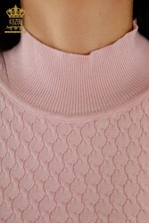 14GG Corespun Produced Knitwear Stand Up Collar Ropa de mujer Fabricante - 30119 | Textiles reales - Thumbnail