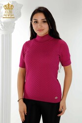 14GG Corespun Produced Knitwear Stand Up Collar Ropa de mujer Fabricante - 30119 | Textiles reales - Thumbnail