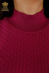 14GG Corespun Produced Knitwear Stand Up Collar Ropa de mujer Fabricante - 30119 | Textiles reales - Thumbnail