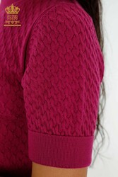 14GG Corespun Produced Knitwear Stand Up Collar Ropa de mujer Fabricante - 30119 | Textiles reales - Thumbnail