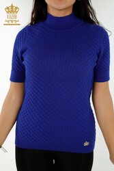 14GG Corespun Produced Knitwear Stand Up Collar Ropa de mujer Fabricante - 30119 | Textiles reales - Thumbnail