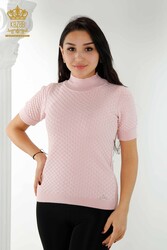 14GG Corespun Produced Knitwear Stand Up Collar Women's Clothing Manufacturer - 30119 | Real Textile - Thumbnail