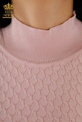 14GG Corespun Produced Knitwear Stand Up Collar Women's Clothing Manufacturer - 30119 | Real Textile - Thumbnail