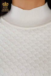 14GG Corespun Produced Knitwear Stand Up Collar Women's Clothing Manufacturer - 30119 | Real Textile - Thumbnail