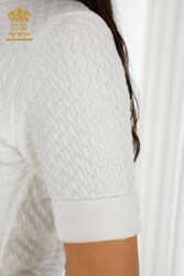 14GG Corespun Produced Knitwear Stand Up Collar Women's Clothing Manufacturer - 30119 | Real Textile - Thumbnail
