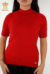 14GG Corespun Produced Knitwear Stand Up Collar Women's Clothing Manufacturer - 30119 | Real Textile - Thumbnail