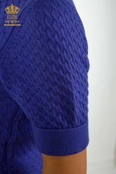 14GG Corespun Maglieria prodotta Colletto rialzato Produttore di abbigliamento femminile - 30119 | Tessuto reale - Thumbnail