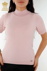 14GG Corespun Maglieria prodotta Colletto rialzato Produttore di abbigliamento femminile - 30119 | Tessuto reale - Thumbnail