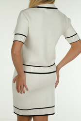 14GG أنتجت بدلة تريكو فيسكوز إيليت بأزرار الشركة المصنعة للملابس النسائية - 30303 | نسيج حقيقي - Thumbnail