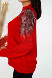 Realizzato in filato d'angora Maglieria - Colletto alla - Produttore di abbigliamento femminile - 16597 | Tessuto reale - Thumbnail