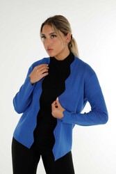 Produttore di abbigliamento da donna ricamato in pietra di cardigan in maglieria d'élite in viscosa prodotta 14GG - 30274 | Vero tessuto - Thumbnail