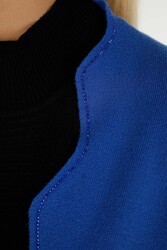 Produttore di abbigliamento da donna ricamato in pietra di cardigan in maglieria d'élite in viscosa prodotta 14GG - 30274 | Vero tessuto - Thumbnail