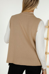 14GG Viscosa Elite prodotta - Cardigan in maglieria ricamato in pietra - Produttore di abbigliamento da donna - 30606 | Vero tessuto - Thumbnail