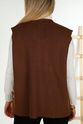14GG Viscosa Elite prodotta - Cardigan in maglia con dettaglio in tulle - Produttore di abbigliamento da donna - 30581 | Vero tessuto - Thumbnail
