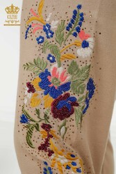 Set di tute in maglia di viscosa Elite prodotte da 14GG Stone ricamato Produttore di abbigliamento femminile - 16560 | Tessuto reale - Thumbnail