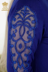 14GG Produced Tracksuit Suit - Tulle Detail - Stone Embroidered - Women's Clothing - 16562 | Real Textile - Thumbnail