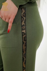 14GG Produced Tuta Tuta - Modellato Leopardo - Ricami Pietra - Abbigliamento Donna - 16521 | Tessuto reale - Thumbnail