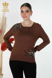 14GG Viscose Produced Elite Knitwear - Crew Neck - Women's Clothing Manufacturer - 16940 | Real Textile - Thumbnail