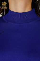 Made of Angora Yarn Knitwear - Stand Collar - Women's Clothing Manufacturer - 16597 | Real Textile - Thumbnail