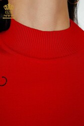 Made of Angora Yarn Knitwear - Stand Collar - Women's Clothing Manufacturer - 16597 | Real Textile - Thumbnail