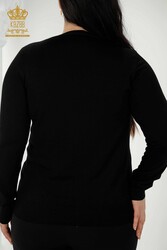 14GG Produced Viscose Elit Knitwear Basic Logo Women's Clothing - 30181 | Real Textile - Thumbnail