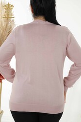 14GG Produced Viscose Elit Knitwear Basic Logo Women's Clothing - 30181 | Real Textile - Thumbnail