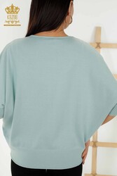 14GG Produced Viscose Elite Knitwear - Basic - With Logo -Women's Clothing - 30241 | Real Textile - Thumbnail