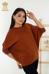 14GG Produced Viscose Elite Knitwear - Basic - With Logo -Women's Clothing - 30241 | Real Textile - Thumbnail