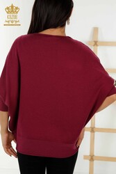 14GG Produced Viscose Elite Knitwear - Basic - With Logo -Women's Clothing - 30241 | Real Textile - Thumbnail