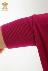 14GG Produced Viscose Elite Knitwear - Basic - With Logo -Women's Clothing - 30241 | Real Textile - Thumbnail