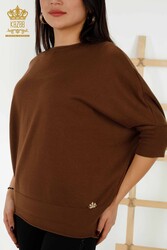 14GG Produced Viscose Elite Knitwear - Basic - With Logo -Women's Clothing - 30241 | Real Textile - Thumbnail