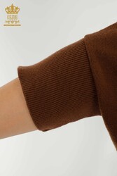 14GG Produced Viscose Elite Knitwear - Basic - With Logo -Women's Clothing - 30241 | Real Textile - Thumbnail