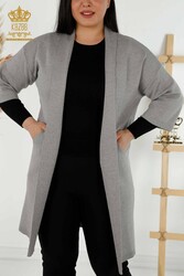 14GG Produjo Viscose Elite Knitwear Cardigan Pocket Detalle de ropa de mujer Fabricante - 30047 | Textiles reales - Thumbnail