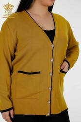 14GG Produced Viscose Elite Knitwear Cardigan With Pearl Button Women's Clothing Manufacturer - 30148 | Real Textile - Thumbnail