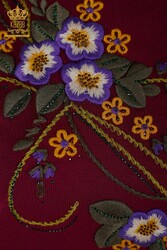 14GG Produced Viscose Elite Knitwear Floral Embroidery Women's Clothing Manufacturer - 16811 | Real Textile - Thumbnail