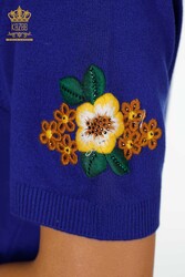 14GG Produced Viscose Elite Knitwear Floral Embroidery Women's Clothing Manufacturer - 16811 | Real Textile - Thumbnail