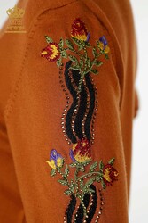 14GG Produced Viscose Elite Knitwear Tracksuit Suit Floral Embroidery Women's Clothing Manufacturer - 16528 | Real Textile - Thumbnail